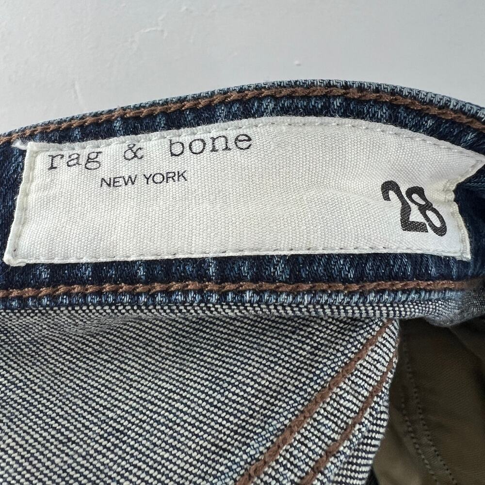 Rag & Bone Cate Mid Rise Skinny Denim Jeans Chelsea Blue Cotton Blend Size 28 - Picture 7 of 10